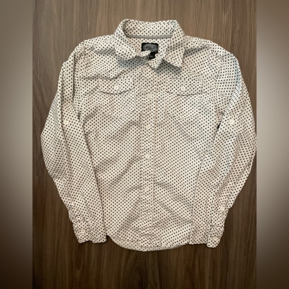 First Wave Big Boys White and Black Button Down Shirt size 12 - Picture 6 of 7